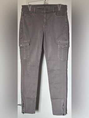 American Eagle Outfitters Gray Cargo Hi-Rise Jegging Jeans, 10L